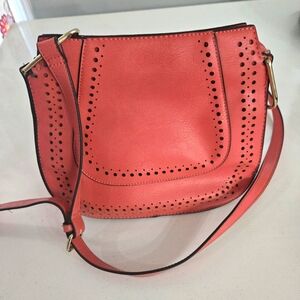 Franco Sarto Coral Perforated Leather Crossbody Bag